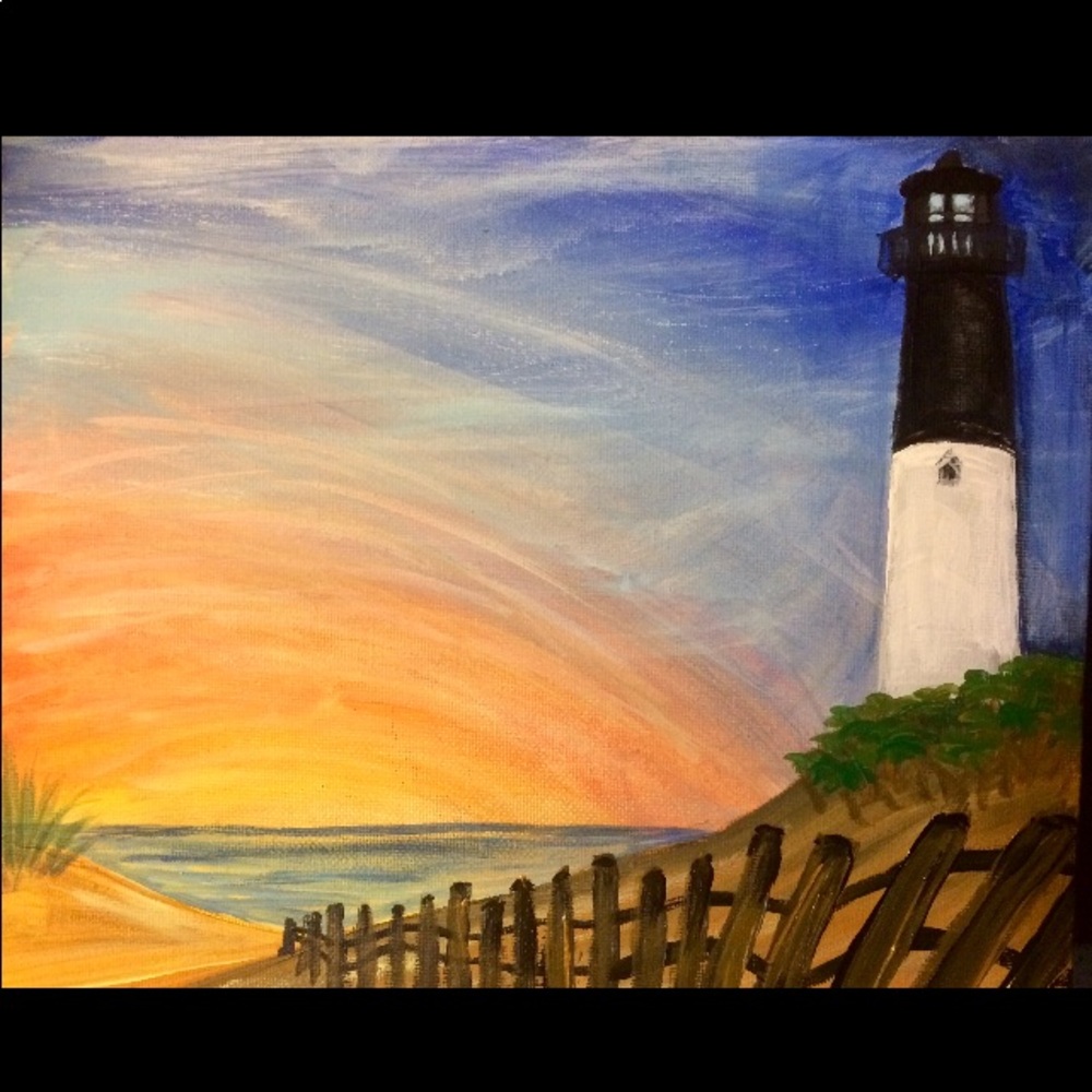 *SOLD* Hunting Island Light, Original Art Acrylic